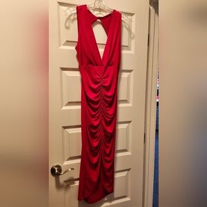 Elegant Red Sleeveless Dress